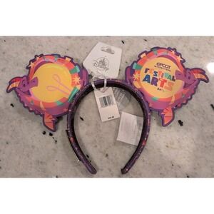 DISNEY PARKS EPCOT FESTIVAL OF THE ARTS FIGMENT LOUNGEFLY EARS HEADBAND 2025 NEW